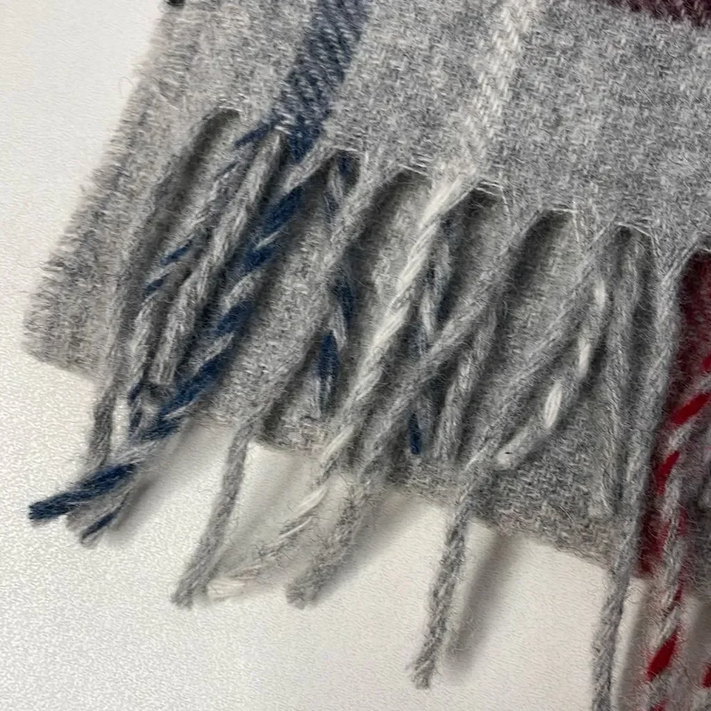 Moon Plaid Merino Lambswool Scarf England